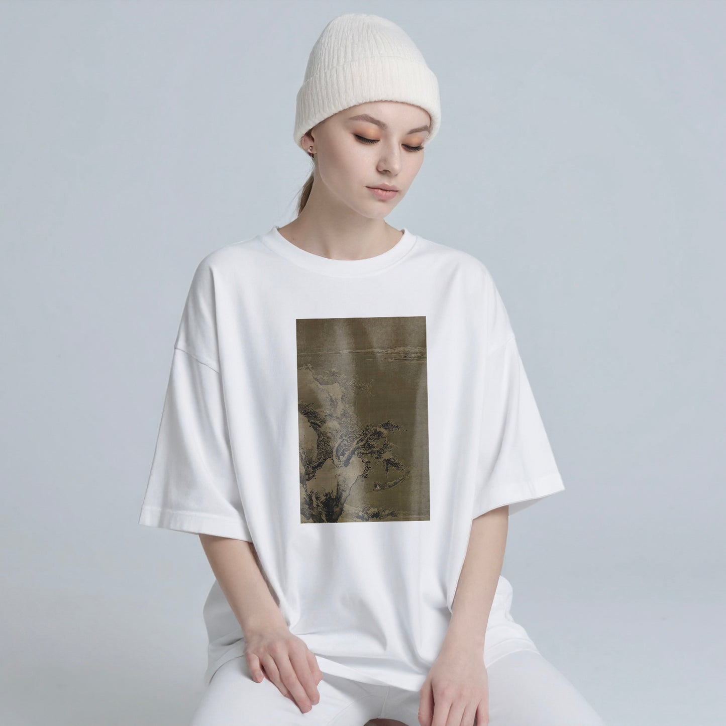 Solitary Angler on a Wintry River